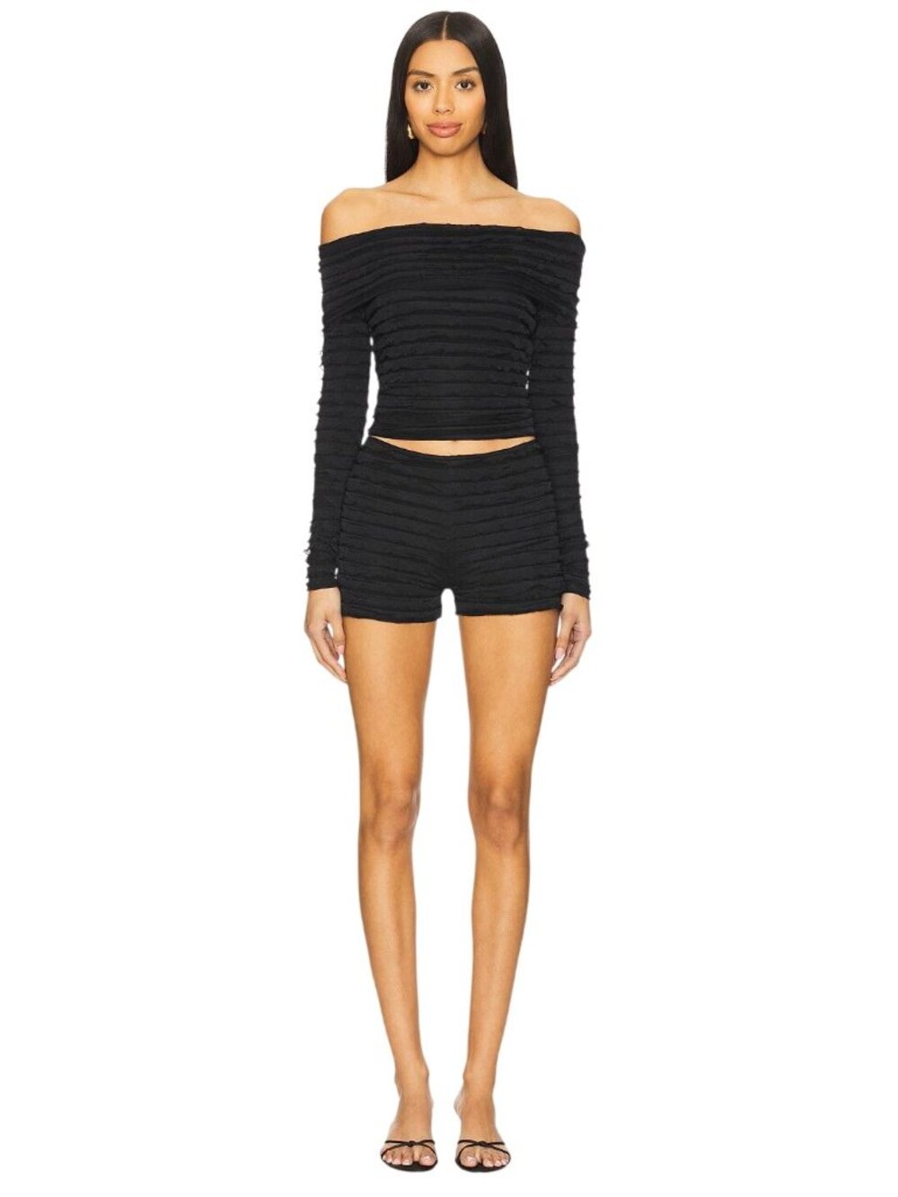superdown Jessamine Shorts Set in Black Small New Womens Coord Set